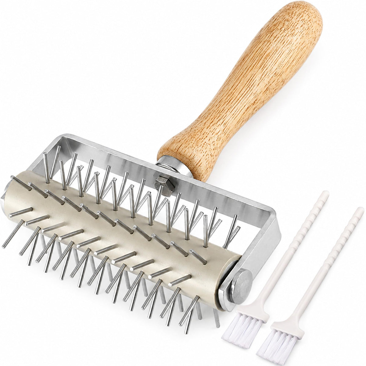 EVEDMOT Pizza Dough Docker Pastry Roller Stainless Steel,Pizza Docking Tool
