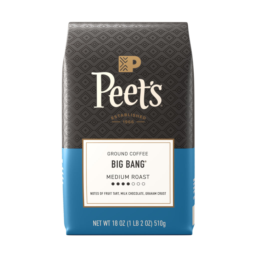 Peet's Coffee, Medium Roast Ground Coffee, 100% Arabica Coffee - Big Bang 18 Ounce Bag