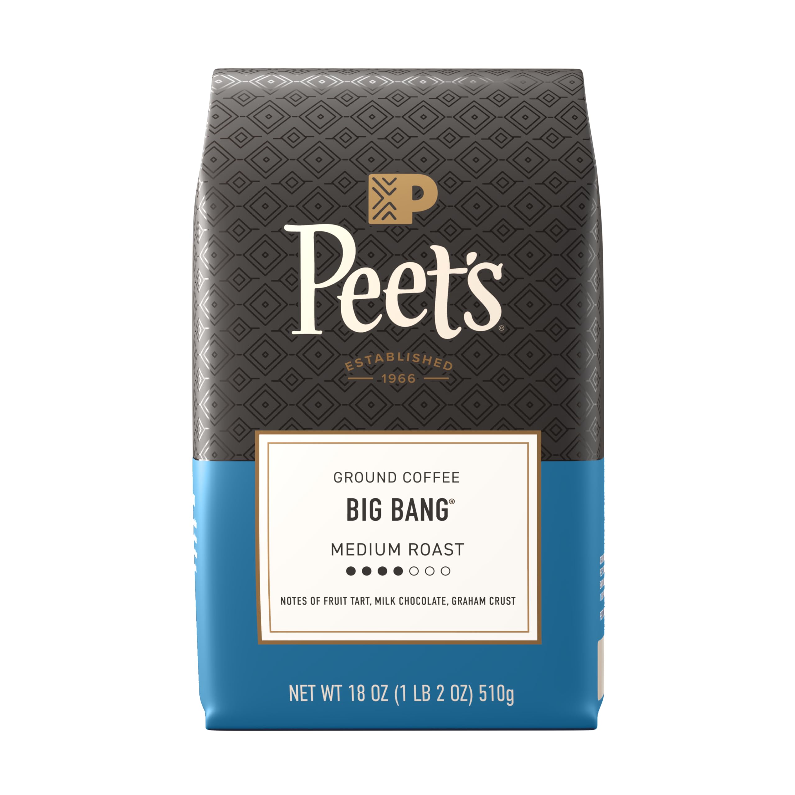 Peet's Coffee, Medium Roast Ground Coffee, 100% Arabica Coffee - Big Bang 18 Ounce Bag