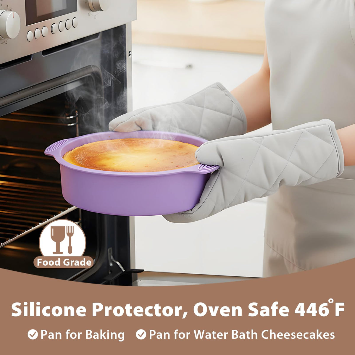 Hikolvol Springform Pan 9 Inch Nonstick Cheesecake Pan with Protector