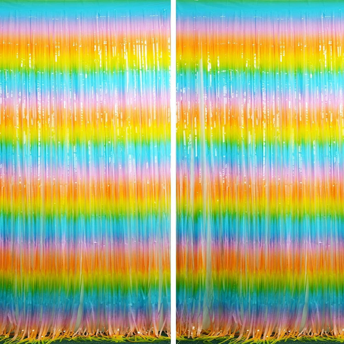 BRAVESHINE Pastel Green Streamers Party Backdrop Decorations 2 Pack