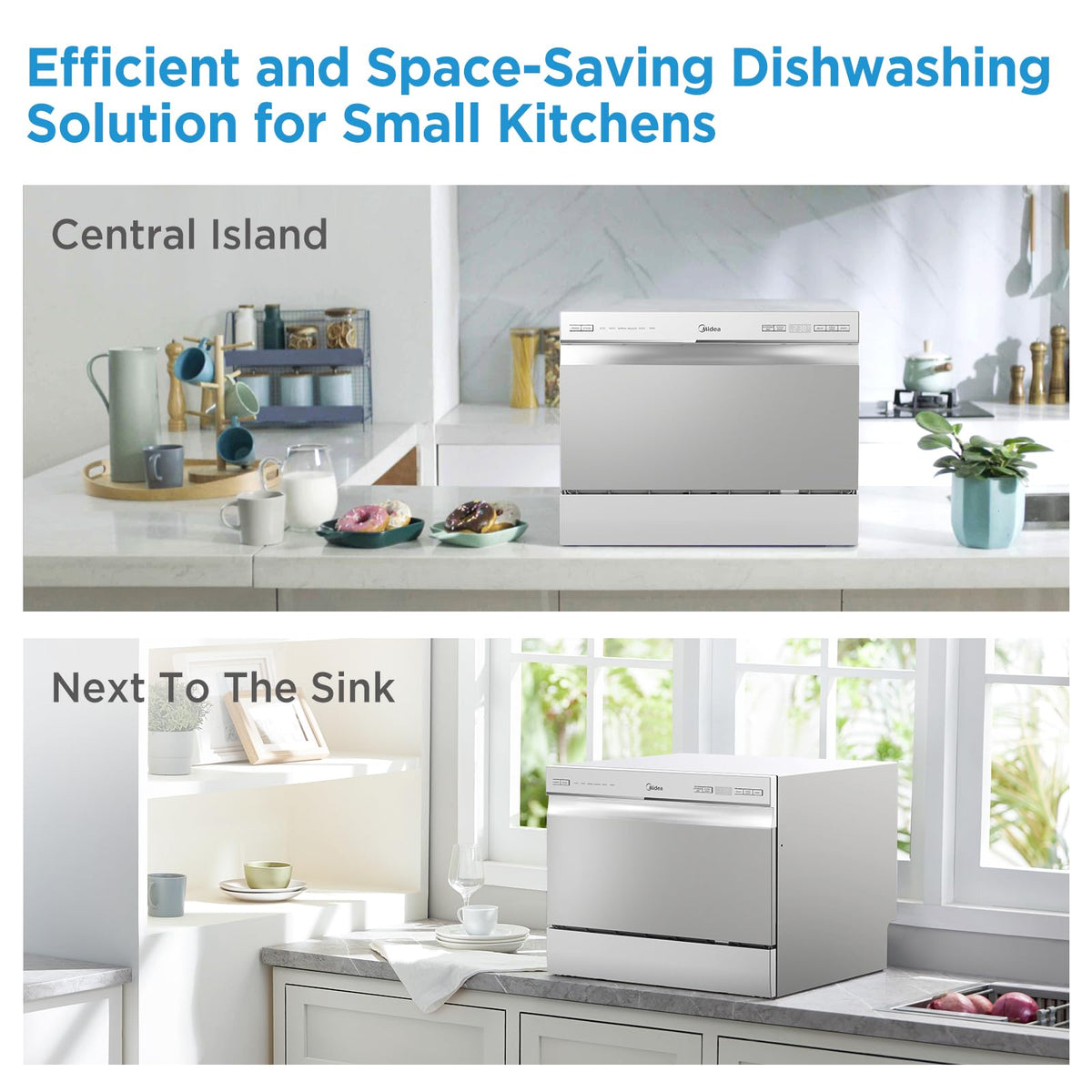 Midea Countertop Dishwasher Portable, 6 Place Settings, Energy Star