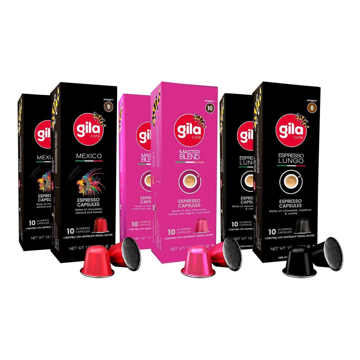gila cafe Lungo Coffee Pods for Nespresso Machine Original, 60 Capsules