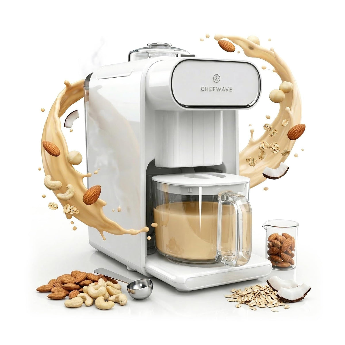 ChefWave Milkmade (Silver, Black) 6-in-1 Plant-Based Milk Maker Bundle