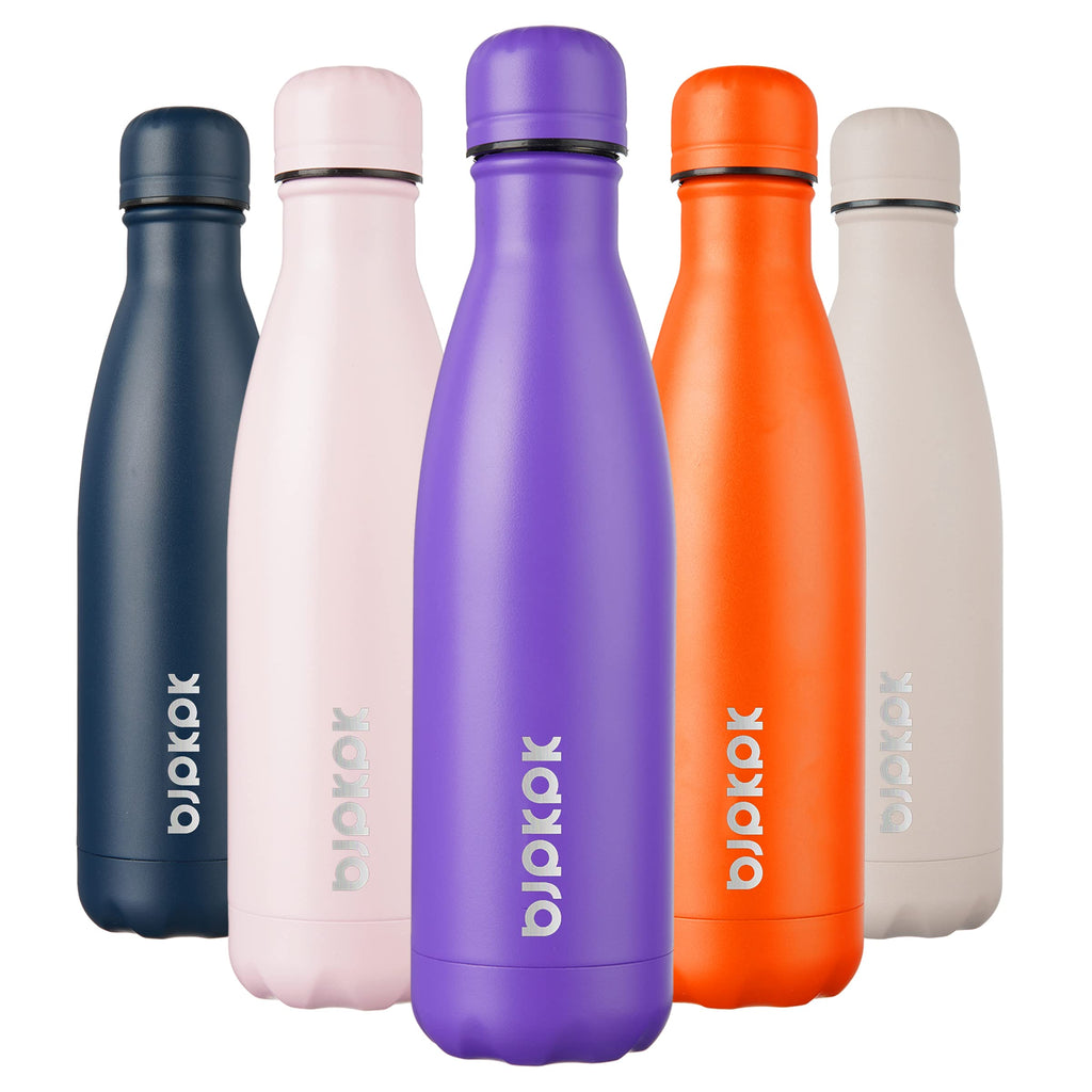 BJPKPK 17 oz Insulated Water Bottle, Stainless Steel Flask, Leak Proof