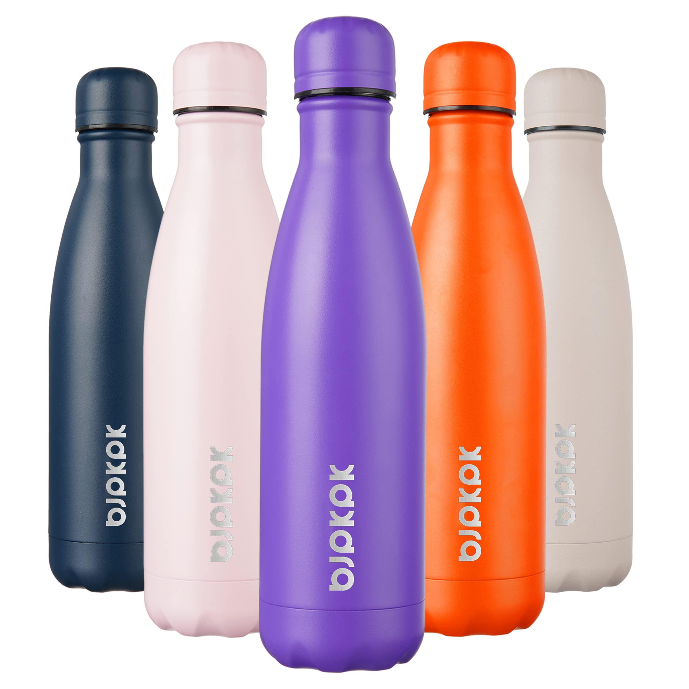 BJPKPK 17 oz Insulated Water Bottle, Stainless Steel Flask, Leak Proof