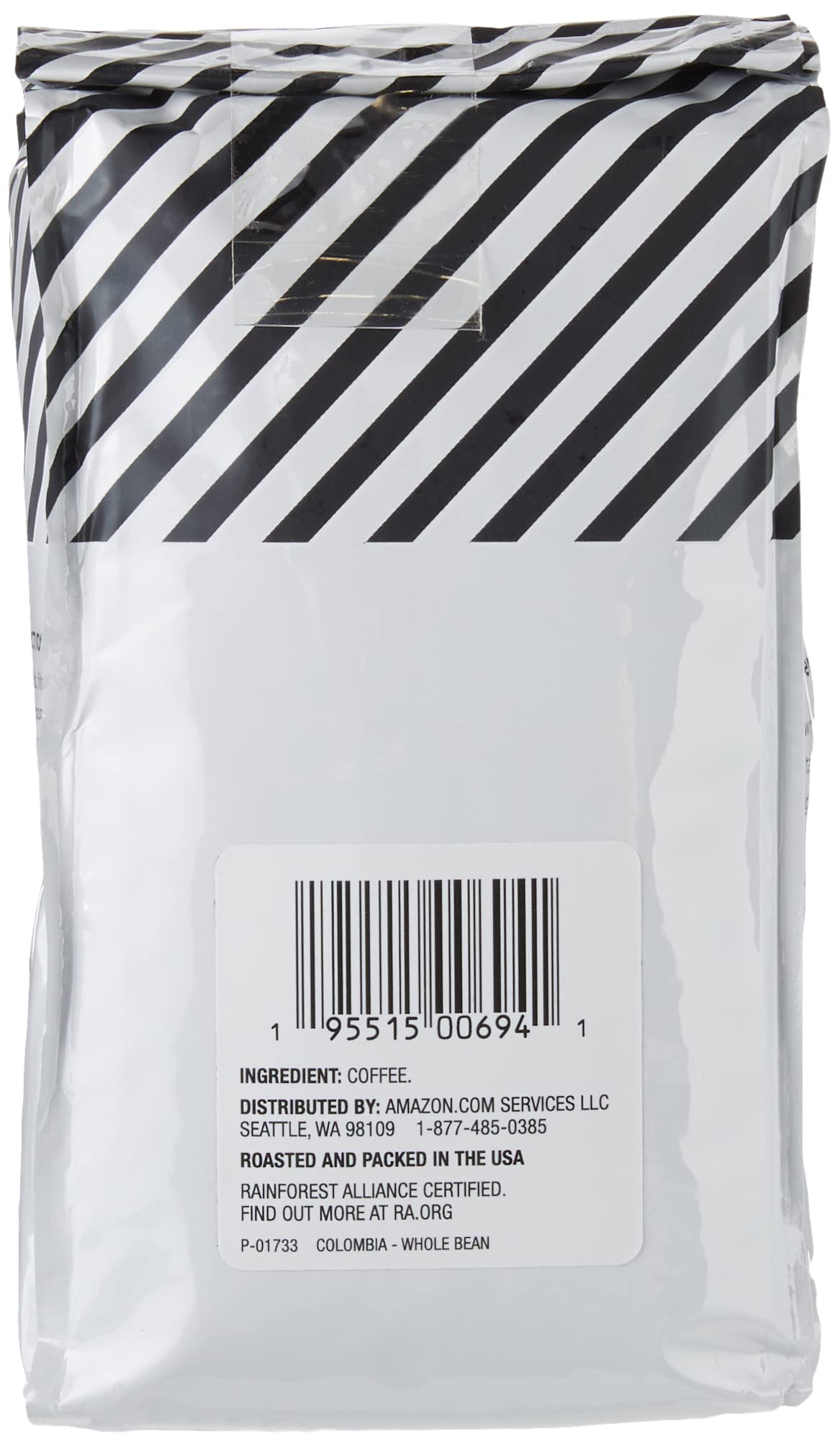 Amazon Fresh Colombia Whole Bean Coffee, Medium Roast, 12 Ounce