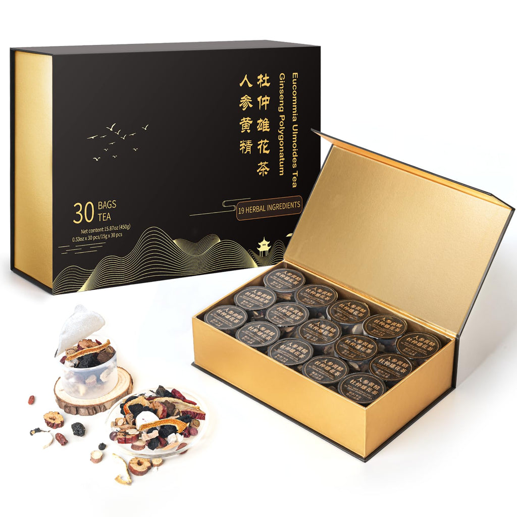 Tea Gift Set -Natural Traditional Kidney Detox Tea Support Liver & Kidney Health for Men Women, 19 Precious Herbal Ingredients（30 Cans/1 Box)