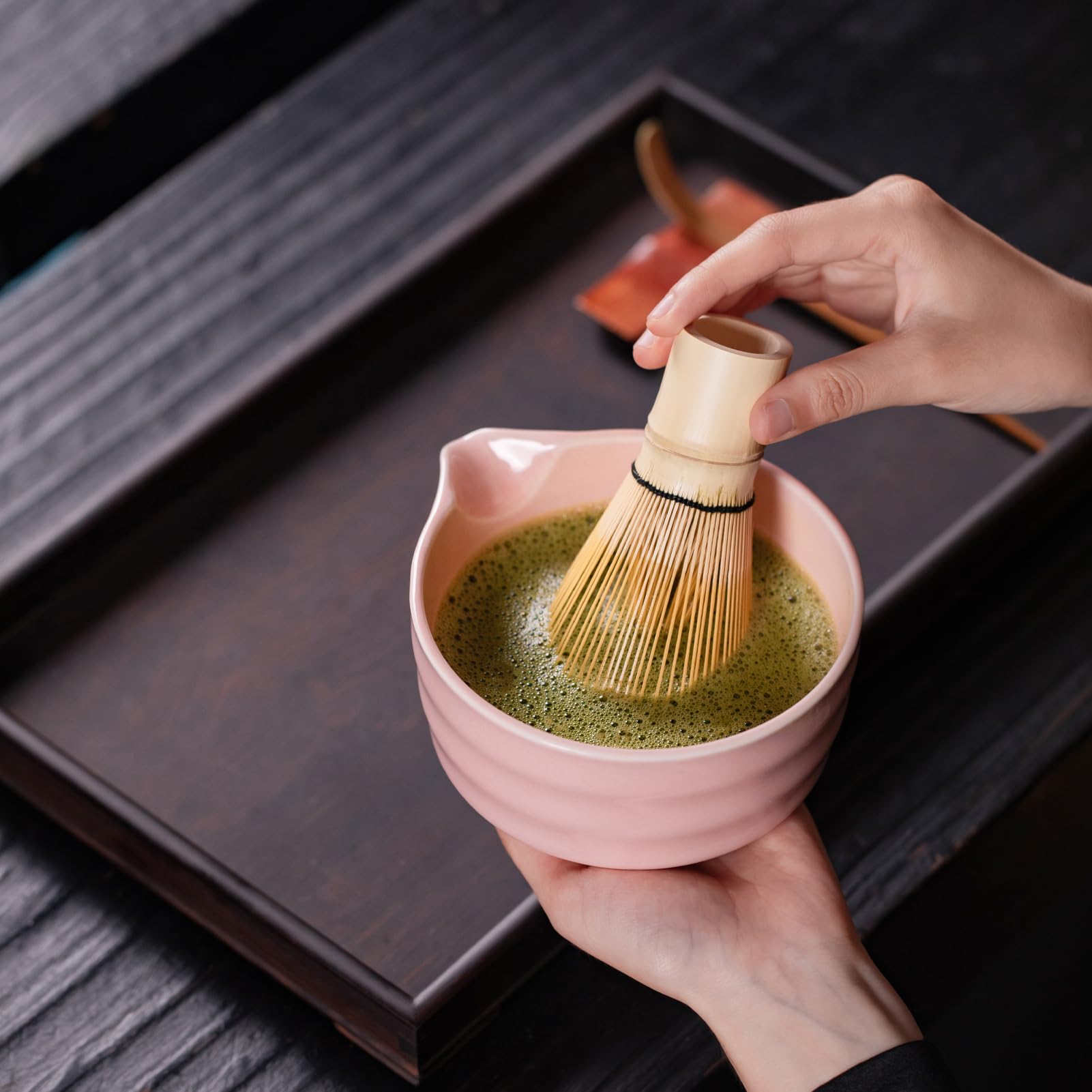 Matchamantra Premium Matcha Ceremony Set – Complete 9-Pcs Ritual Kit – Presented in Luxury Magnetic Gift Box, Perfect for Gifting or Self-Care (Sakura Pink)