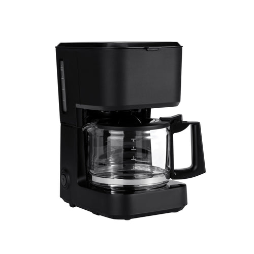 12 Cup Drip Coffee Maker with Glass Carafe (1.9 Qt), Auto Shut-off, Auto Pause, Removable Filter Basket, Black & Silver