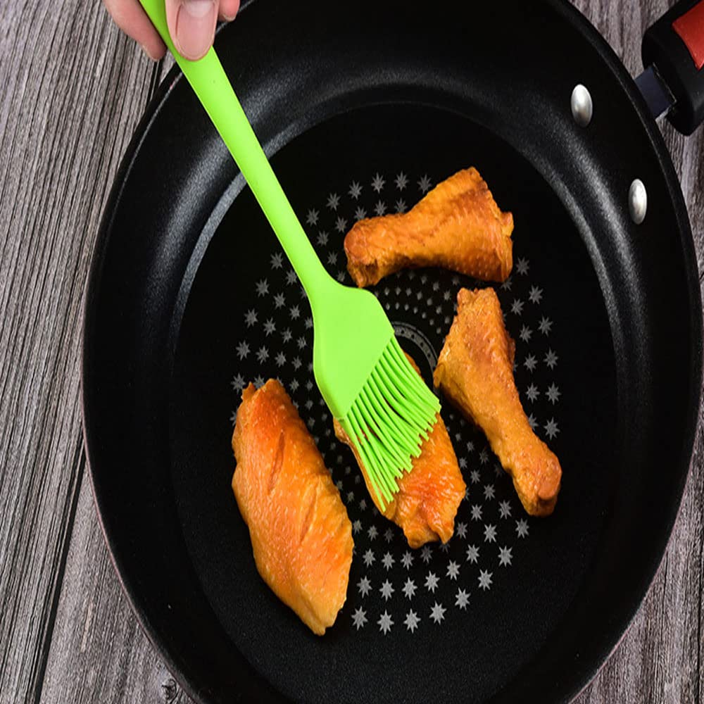 Silicone brush, Oil Brush for BBQ Kitchen Cooking Baking and Grilling (5 PCS,yellow)