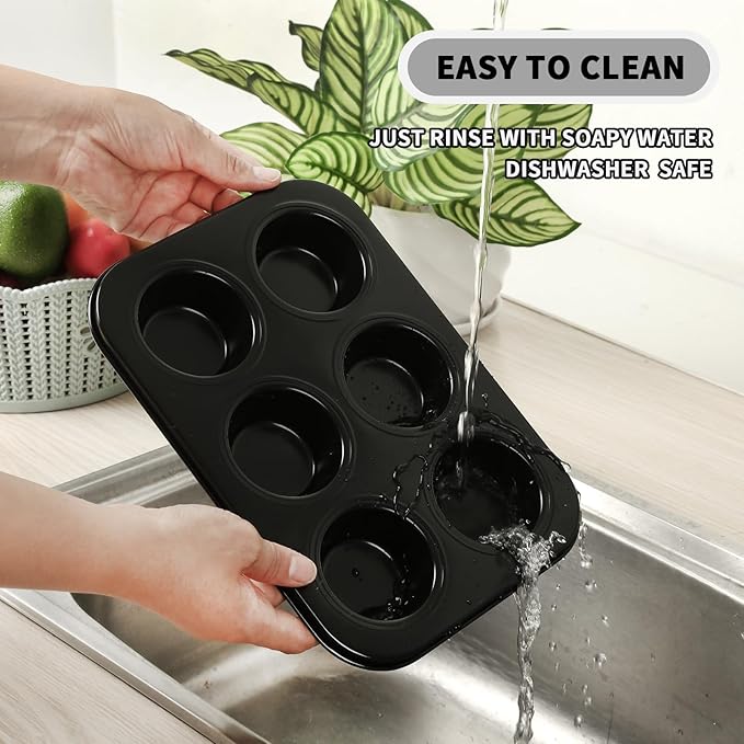 Muffin Baking Pan, Nonstick Premium Carbon Steel Muffin Pan for Baking, Cupcake Tin Cheesecake Pans