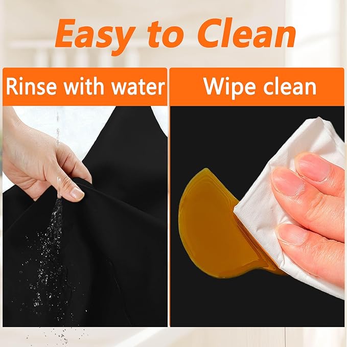 35.4''x23.6''(90cmx60cm) Extra Large Silicone Mat for Kitchen Counter, Heat Resistant Countertop Protector, Non-Slip Waterproof Kitchen Island Mat, Easy to Clean, Black