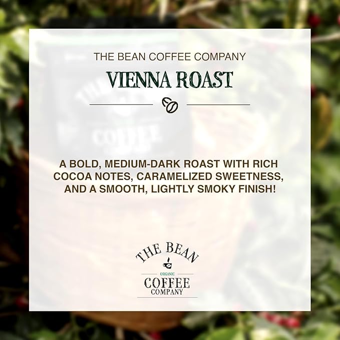The Bean Organic Coffee Company Vienna Roast, Medium, Whole Bean Coffee, 5-Pound Bag