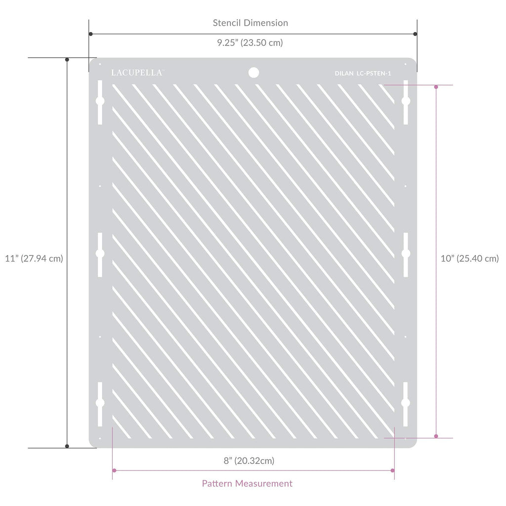 Lacupella Cake Baking Stencil - Seamless Delicate Pattern for Decorating Tall Double Barrel Cake to Use with Buttercream, Royal Icing, Ganache, Paint, Airbrush (RHOMBA)
