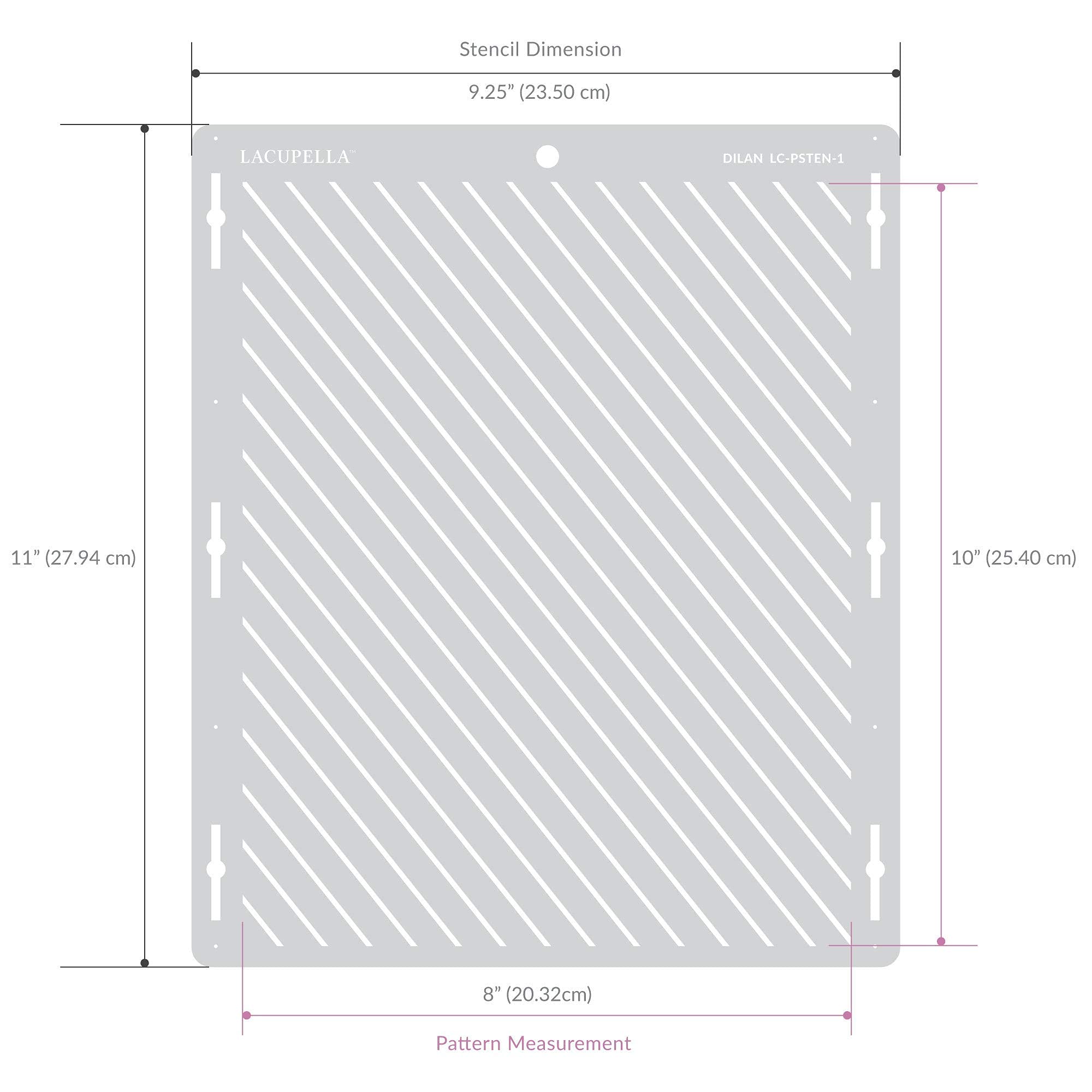 Lacupella Cake Baking Stencil - Seamless Delicate Pattern for Decorating Tall Double Barrel Cake to Use with Buttercream, Royal Icing, Ganache, Paint, Airbrush (RHOMBA)