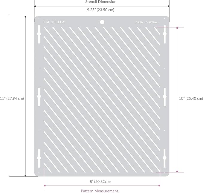 Cake Baking Stencil - Seamless Delicate Pattern for Decorating Tall Double Barrel Cake to Use with Buttercream, Royal Icing, Ganache, Paint, Airbrush (DIADOT)