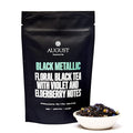 August Uncommon Black Metallic – Violet and Elderberry Tea Black – Lush Blend with Dark Berry and Floral Notes – Loose Leaf Tea Caffeinated for Daily Enjoyment in a Resealable Pouch (1.75oz)