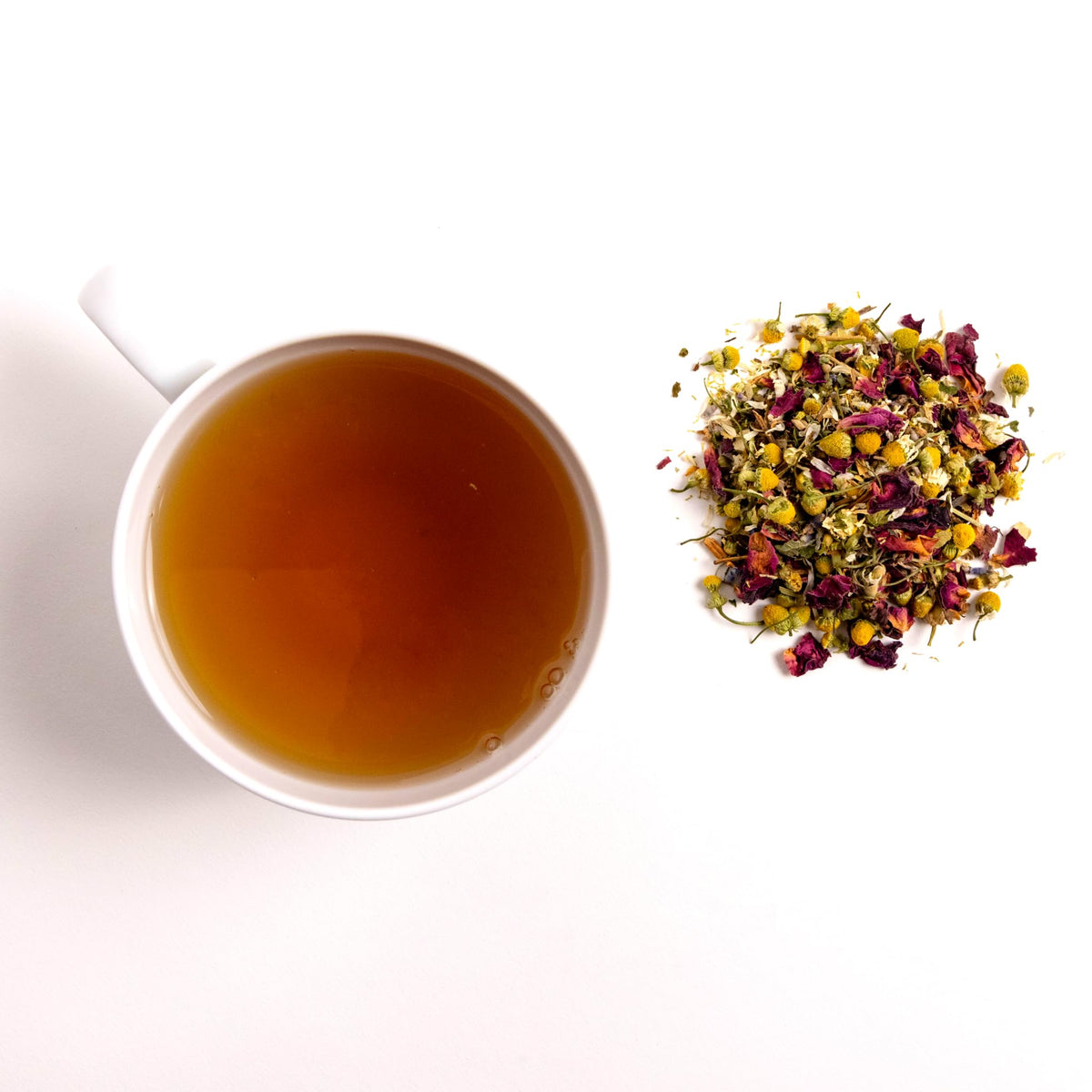 Pure And Easy Tea, Nighttime Nirvana, Caffeine-Free Herbal Sleep & Relaxation Tea, Loose Leaf Blend with Chamomile, Lavender & Lemon Balm, Premium Wellness Tea (100g)