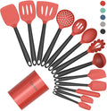 Coukre Silicone Kitchen Cooking Utensils Set, Heat Resistant, 14-Piece