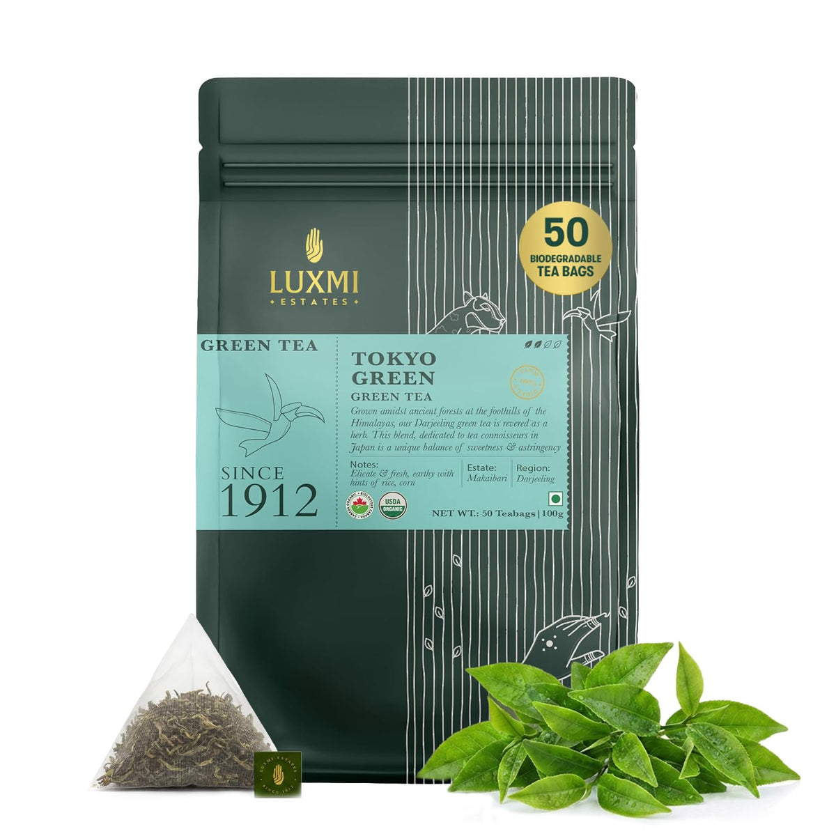Luxmi Estates - Indian Passion 50g, 1.76 Oz loose tin caddy, Herbal tea
