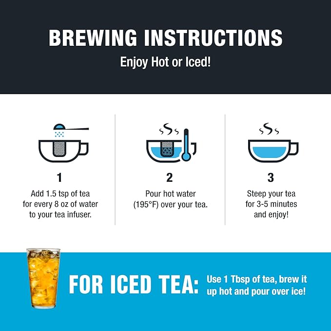 Tiesta Tea - Victorian Earl Grey, Loose Leaf, Floral Earl Grey Black Tea, Premium Blend, High Caffeinated Black, Make Hot or Iced Brews Up to 200 Cups, 16oz Resealable Bulk Pouch