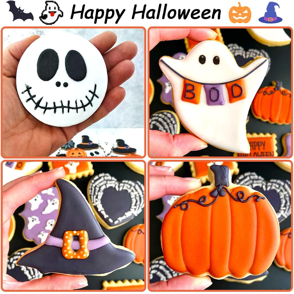 Kanehosi Halloween Cookie Cutters 7Pcs, Easy to Clean & Demold