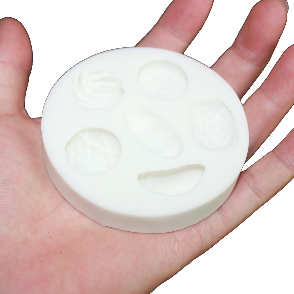 LVDGE Lovely Small Items Silicone Fondant Molds Set For Cake Topper, Gumpaste, Candy & Chocolate, Polymer Clay and More (Round Food Items)