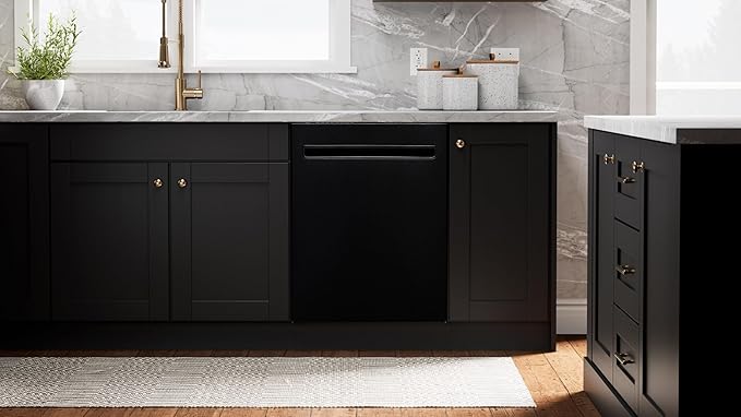 Kenmore Elite 24" Built-in Stainless Steel Tub Dishwasher TotalFlex 3rd, SmartWash, UltraWash, TurboDry, MoreSpace Plus Adjustable Rack, Energy Star Certified, Black