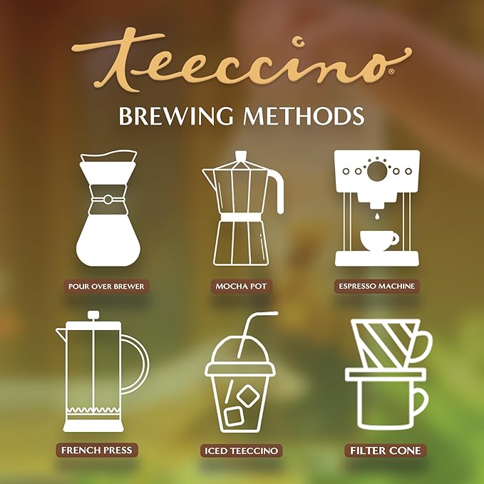 Teeccino French Roast Chicory Coffee Alternative, 11 Ounce: Ground Herbal Coffee That’s Prebiotic, Caffeine-Free & Acid-Free, Dark Roast, with Carob and Chicory, No artificial flavors
