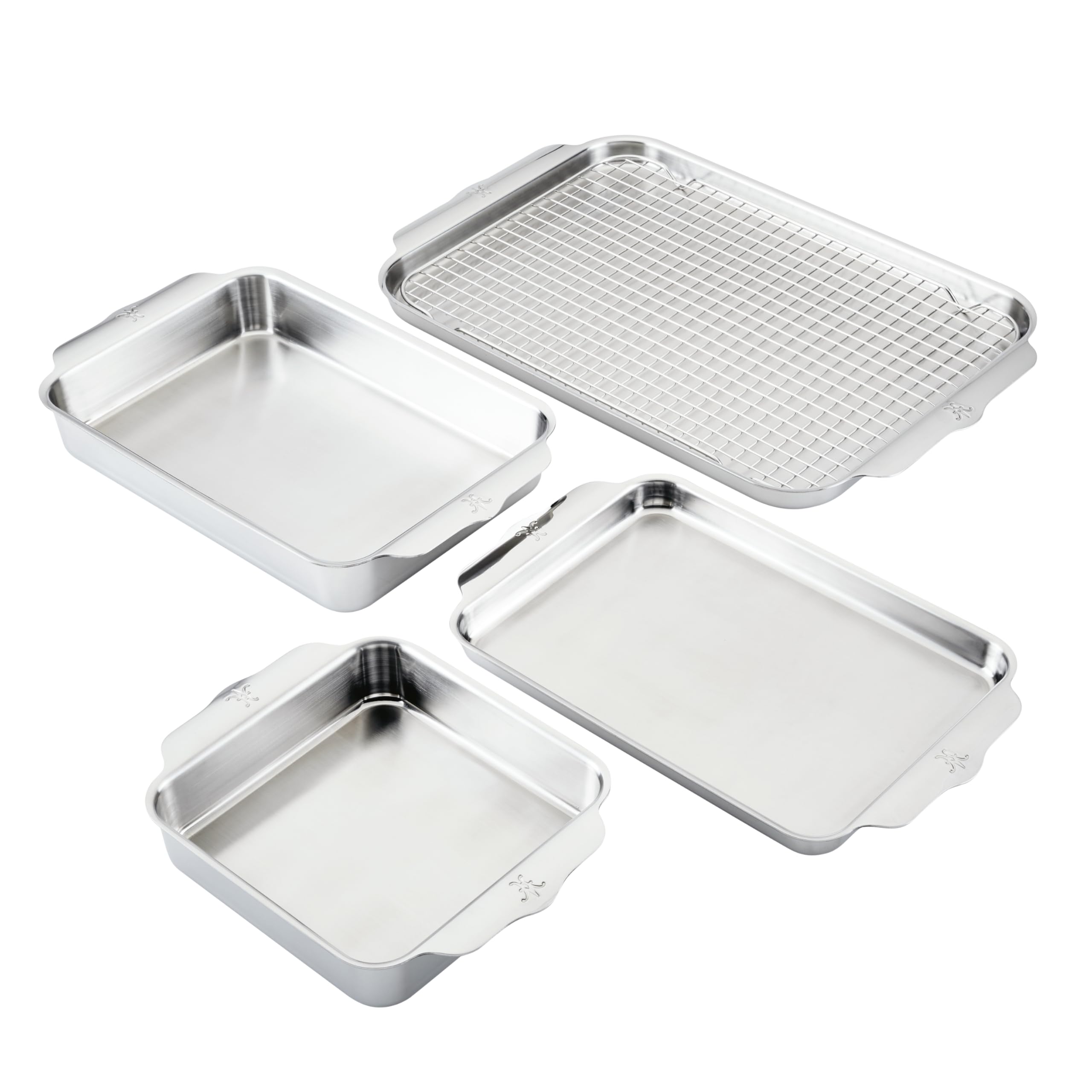 Hestan Provisions OvenBond – 5-Piece Tri-ply Stainless Steel Ovenware Baking Sheet Set