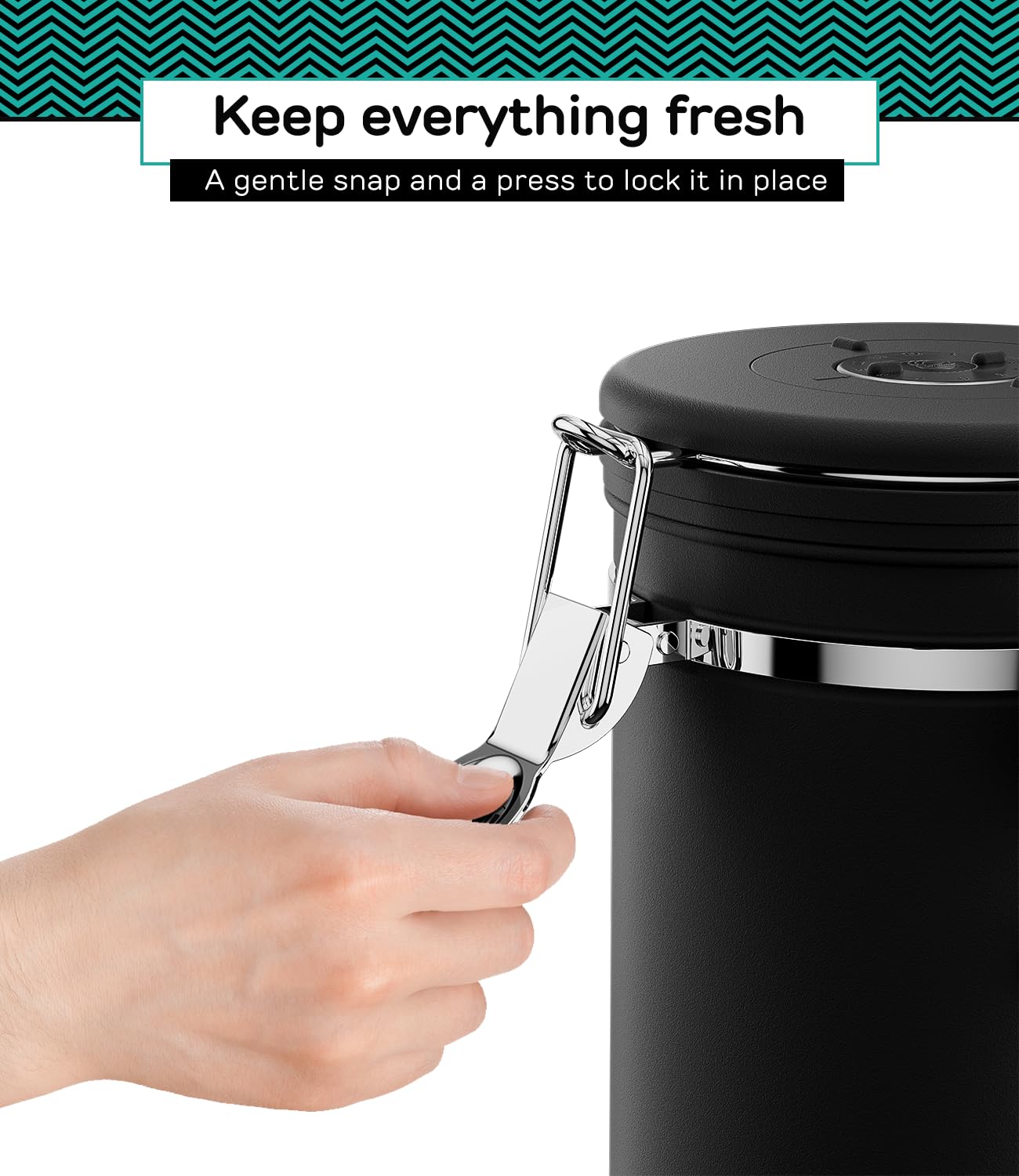 Coffee Gator Coffee Canister, 22oz Airtight Stainless Steel Container