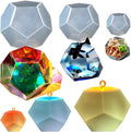 3PCS Sphere Resin Molds Silicone, 3D Geometry Candle Molds Pentagon Polyhedral Ball Molds for Epoxy Resin Candle DIY Craft Art Making Home Decoration