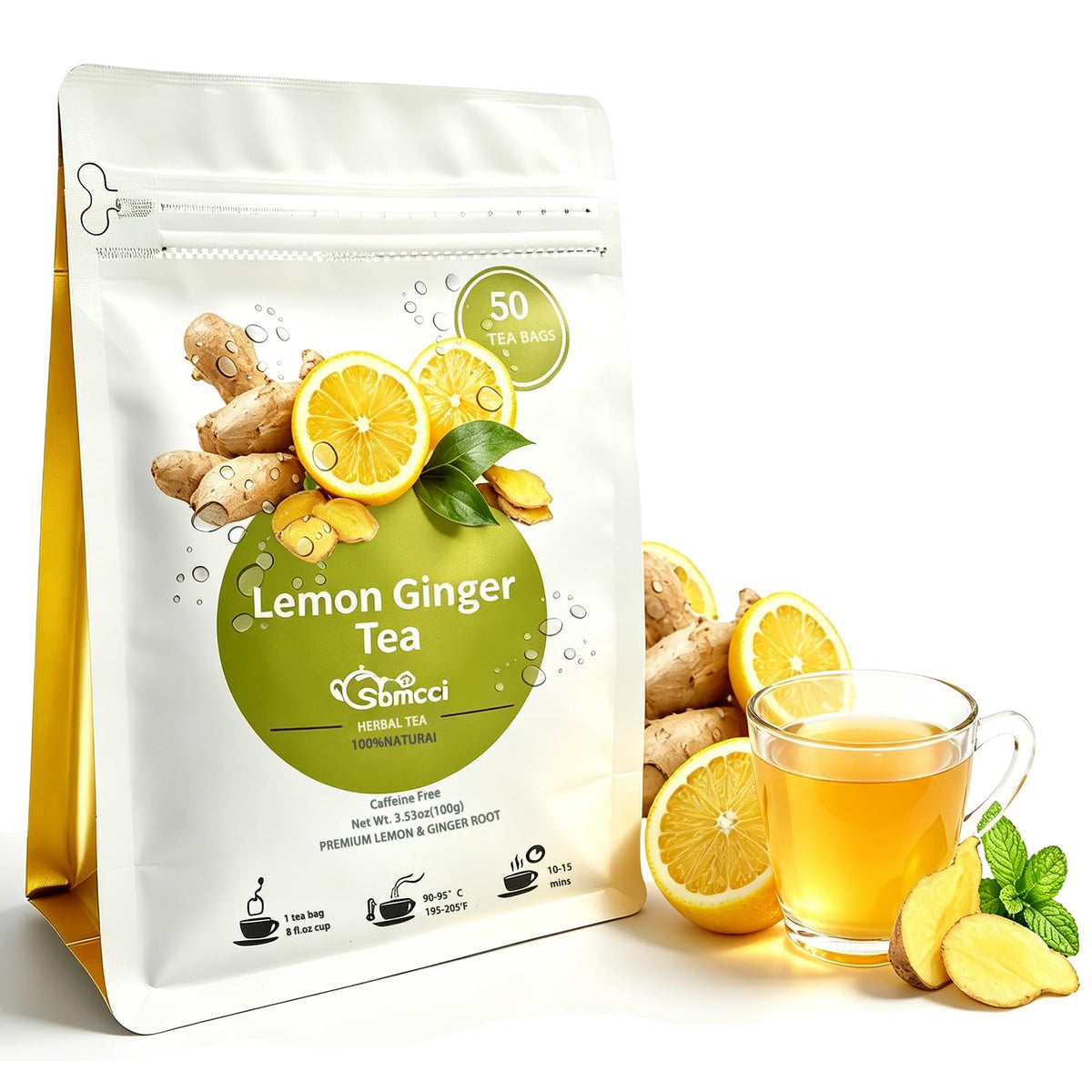 Samcci Senna Tea, 50 Tea bags, Naturally Senna Leaf Tea for Constipation