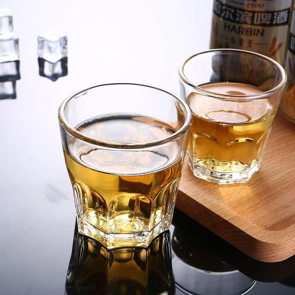 Soopiiso 16 Piece Shot Glasses Set 50ML/1.5oz.Small Espresso and LiquorGlasses for Whiskey TequilaVodka, Thick Glass Cups forPotter Style Cocktails Bar Party