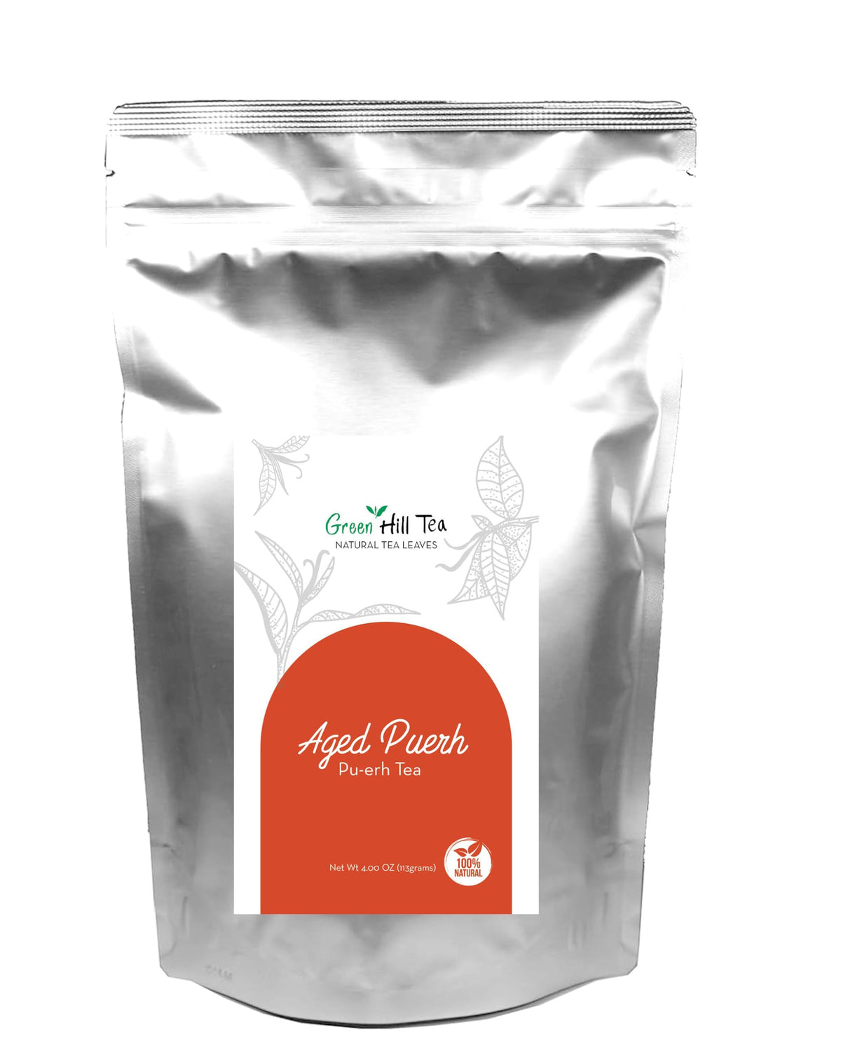 GreenhillTea Aged puerh tea Yunnan Pu-erh – Fermented Loose Leaf Tea, Smooth & Earthy Flavor, Pu-erh tea is an excellent, nutrient-rich choice for brewing kombucha, NO GMO, NO Additives, 100% natural 4 oz