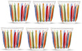 MHW-3BOMBER Shot Glasses Set of 6 Small Glass Cups 3OZ Colored Painted Latte Glasses for Espresso, Whiskey, Vodka, Spirits & Liquors G6191-OS