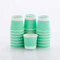 4 oz Light Green Paper Coffee Cup - Ripple Wall - 2 1/2" x 2 1/2" x 2 1/4" - 500 count box