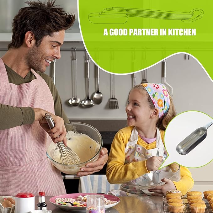2PCS 2/3Tablespoon (2tsp, 10ml) Single Measuring Spoon, Individual Stainless Steel Long Handle Measure Teaspoon Only