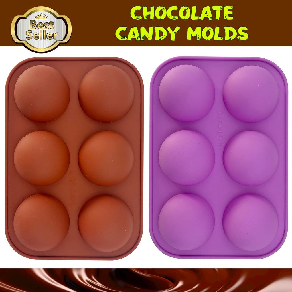 RUGVOMWM Silicone Cake Mold，6-Link Small Round Cake Mold - 2pack…