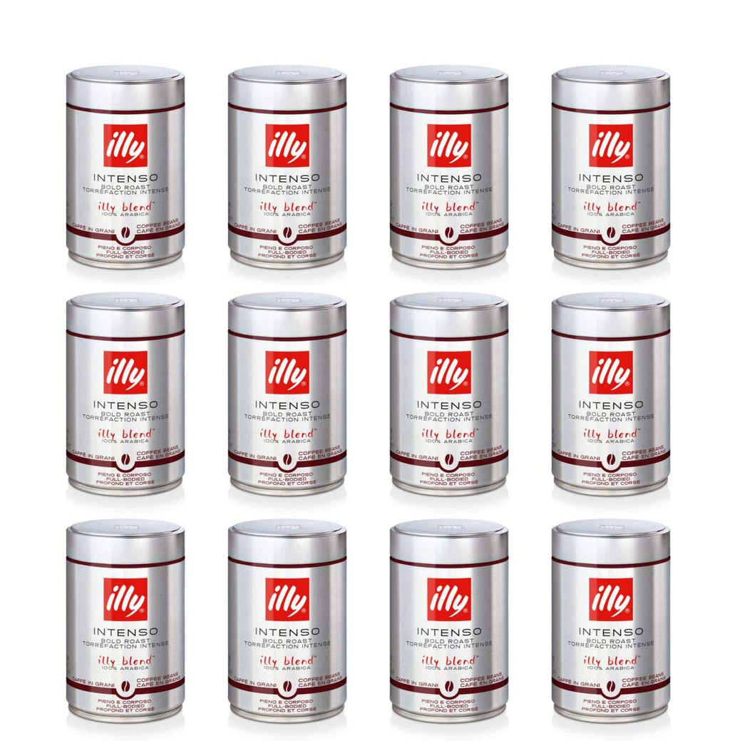 illy Whole Bean Coffee, Intenso Bold Roast, 8.8oz, 12 Pack