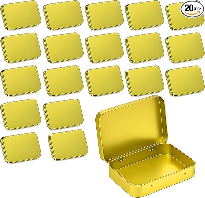Small Metal Box With Lid-Cookie Tins Metal Tins With Lids Lens Wipes Storage Container Mini Portable Box,Empty Hinged Tin,For Organize Mint Candy Jar