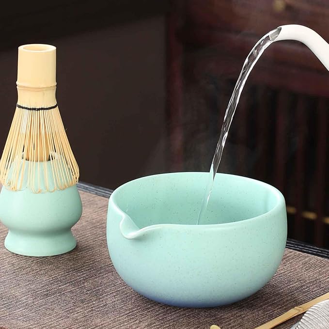 Japanese ceramic matcha bowl. 20 ounce ceramic bowl. Matcha tea bowl. A gift for matcha enthusiasts (blue)