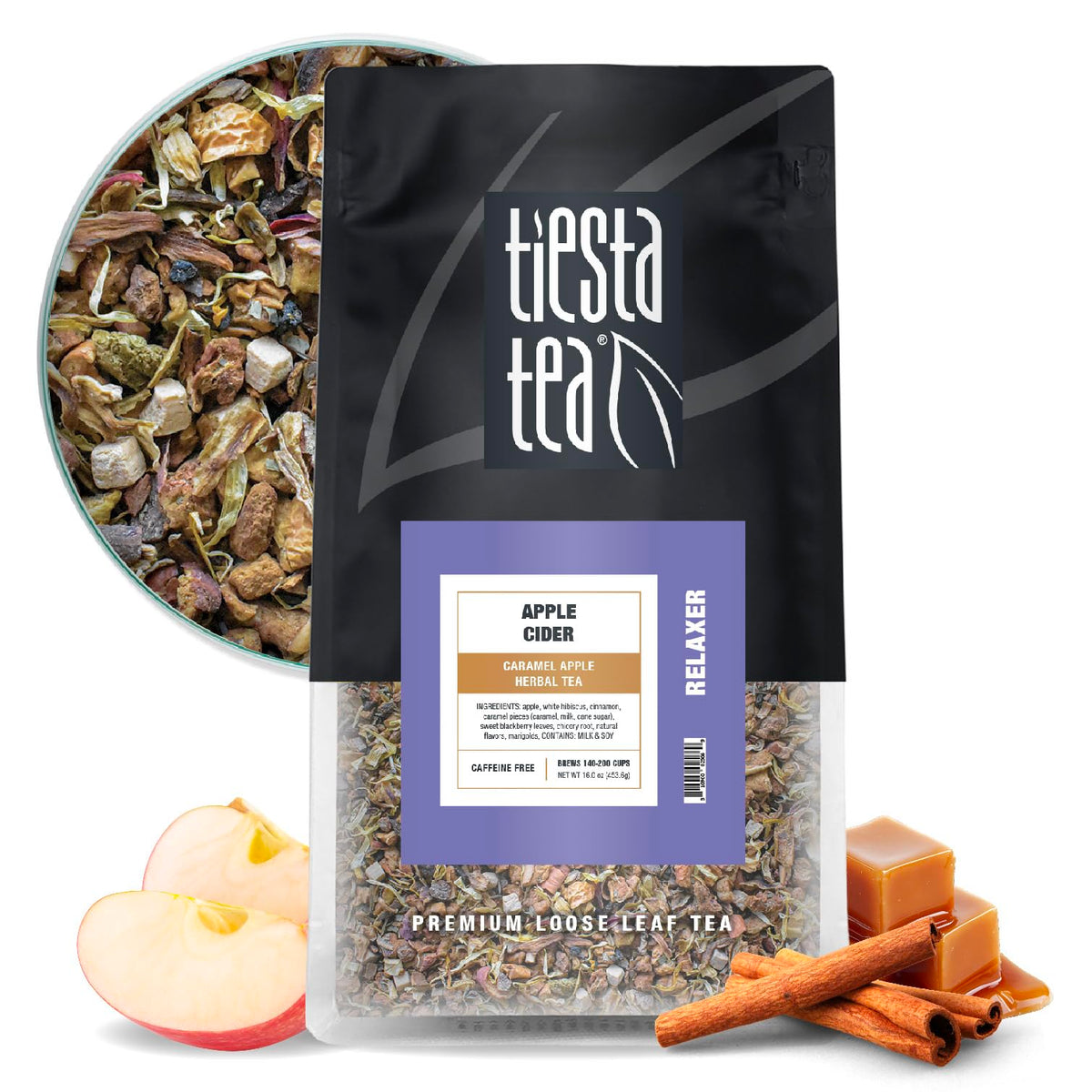 Tiesta Tea - Apple Cider, Loose Leaf, Caramel Apple Herbal Tea Blend, 4oz