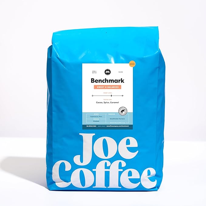 Joe Coffee Company - Benchmark Ground Specialty Coffee, Rainforest Alliance Certified, Kosher, Climate-Friendly
