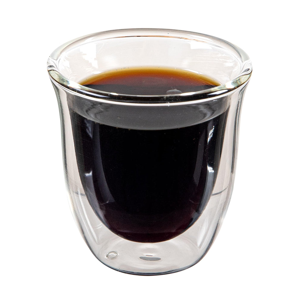 Restaurantware Coffee Cup 2 Pack of 2.72 oz Insulated Double-Wall Glass Borosilicate Coffee Cup Espresso Shot Dishwasher Safe For Hot Drinks