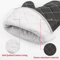 ARCLIBER Black 15" 425°F Terry Oven Mitts Quilted Heat Resistant