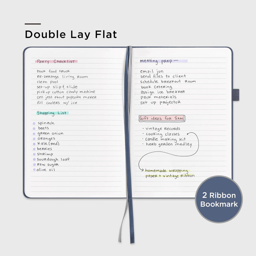 &And Per Se Lined Journal Notebook, 160 Pages, A5 5.7 x 8 inches College Ruled Thick Paper Notebook Journals for Writing, Hardcover Notebooks for Women Men Office School (1 Pack, Dark Blue)