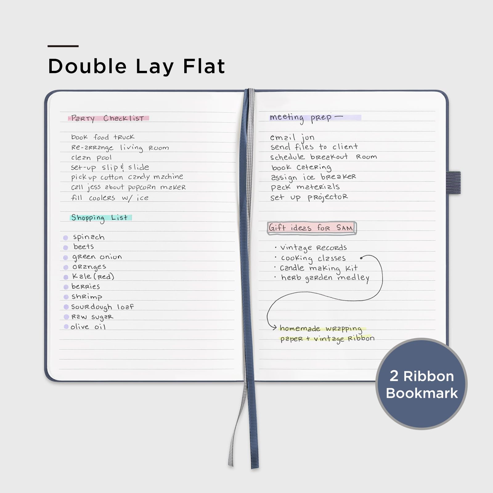 &And Per Se Lined Journal Notebook, 160 Pages, A5 5.7 x 8 inches College Ruled Thick Paper Notebook Journals for Writing, Hardcover Notebooks for Women Men Office School (1 Pack, Dark Blue)