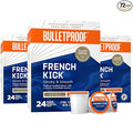 Bulletproof French Kick Dark Roast Single Serve Pods, 72 Count, 100% Arabica Coffee, Clean Coffee Tested for Toxins, Packaging May Vary